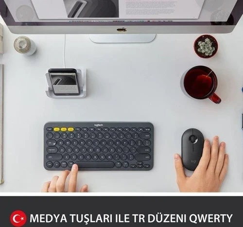 Logitech K380 Bluetooth Multimedya Türkçe Q Klavye (Teşhir) - Resim 3