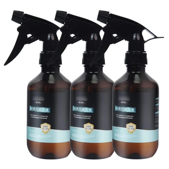 300 ml tıraş makinesi temizleme sıvısı, temizleme spreyi, Braun S3 S5 S7 S9 serisiyle uyumlu, Philips S3000-S9000 serisiyle uyumlu, Panasonic ES serisiyle uyumlu (3 adet) ürün görseli 1