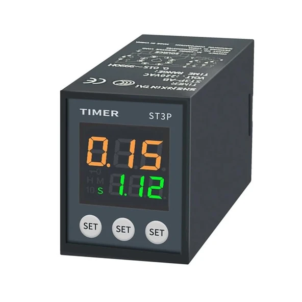 NURII LCD Dijital Zaman Rölesi, Programlanabilir Gecikme Rölesi, Kapatma, Soket Tabanlı PF083A, ST3P-1Z ST3P-2Z ST3P-2ZH Gecikme 12V/24V/220V(ST3P-2Z 12V) ürün görseli 1