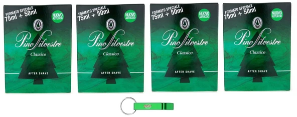 4x Pino Silvestre Tıraş Sonrası Orijinal Klasik, Tıraş Sonrası Cildi taze tutmak için mükemmel, 125ml + Beni Culinari Ücretsiz anahtarlık ürün görseli 1