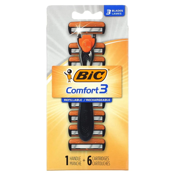 BIC Bic Hybrid Advance-3 tıraş makinesi, 6 yedekli, 5'li paket ürün görseli 1