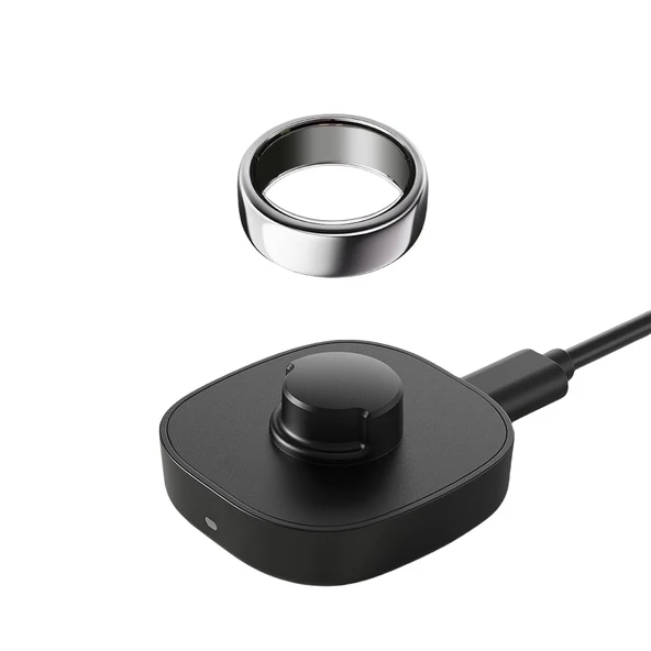 Ou ra Ring Gen3 Şarj Cihazıyla uyumlu, USB-C Kablolu Hızlı Şarj İstasyonu (Siyah, Boyut 6) ürün görseli 1