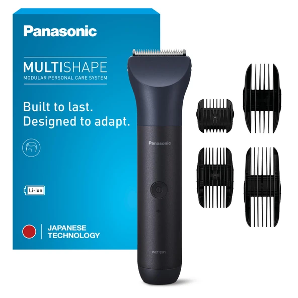 Panasonic ER-CKL3-A301 MULTISHAPE [Modüler Kişisel Bakım Sistemi] Saç Kesme Başlangıç ​​Seti, Ana Ünite ve Saç Kesme Aparatı, Set, 15 Uzunluk Ayarı, 4 Tarak Aparatı, Lityum İyon Pil, Siyah ürün görseli 1