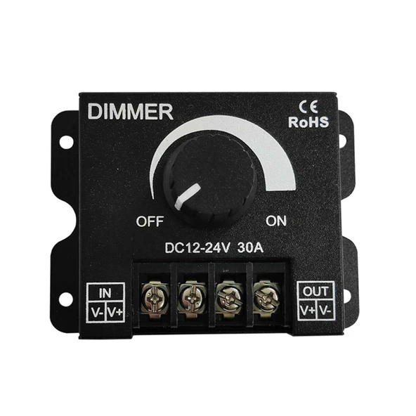 TADZKKIWM 1 adet/1 takım RF LED kademesiz dimmer anahtarı DC 5V 12V 24V 30A 90A uzaktan kumanda tek renk parlaklık LED şerit ışık (12-24V 30A) ürün görseli 1