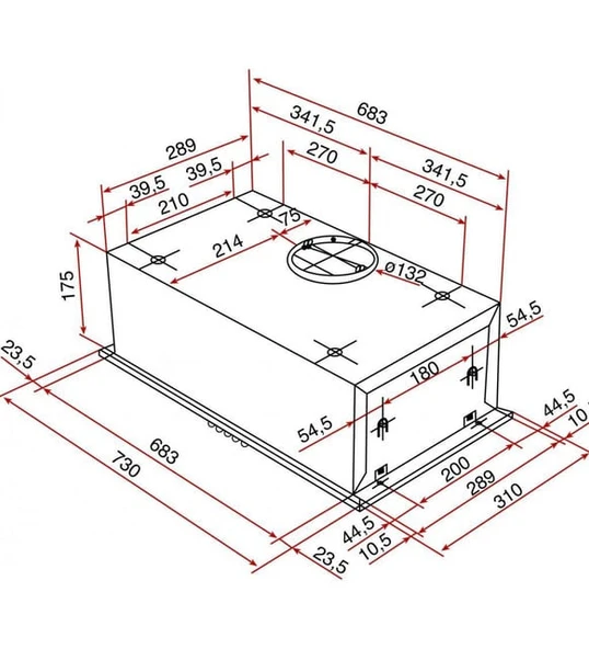 Teka GFH 73 Gömme Aspiratör 73cm - 40446710 ürün görseli 1