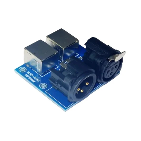 TADZKKIWM XLR - 3 Pin LED Terminal Adaptörü 5 Pin XLR3-3P RJ45-3P XLR5-3P ADDR2 Dekoder Aksesuarları Röle Anahtarı Denetleyicisi (XLR3-RJ45) ürün görseli 1