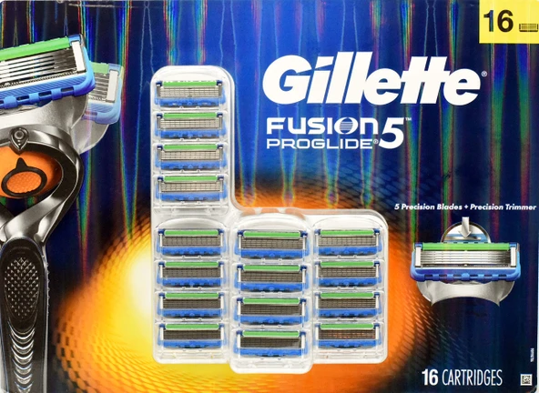 Gillette Fusion 5 ProGlide hassas düzeltici - hassas düzeltici + 5 hassas bıçak + 16 kartuş ürün görseli 1