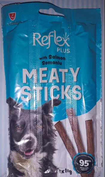 Reflex Plus Meaty Sticks Somonlu Tahılsız Köpek Ödül Çubuğu 3x11 Gr ürün görseli 1