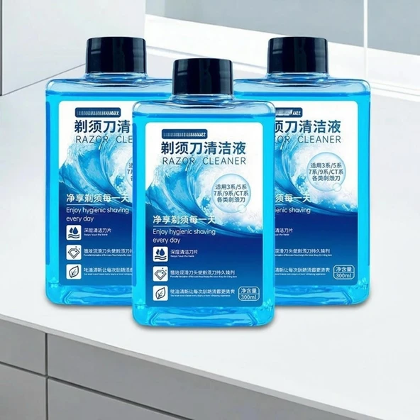 Philips CC13 JC301 Clean & Renew yedek kartuşlarıyla uyumlu 300 ml tıraş makinesi temizleme sıvısı (3 adet) ürün görseli 1
