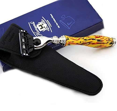 Lüks Jilet Yeni El Aleti Deseni ve Deri Koruma Çantası - Sıcak Yeni Çizgili Sarı Sap Tasarımı ürün görseli 1