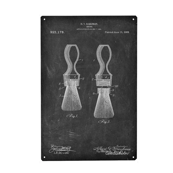 artboxONE metal poster 30x45 cm Soyut Tıraş Fırçası Patenti (pano) sanatçı Artkuu'dan ürün görseli 1