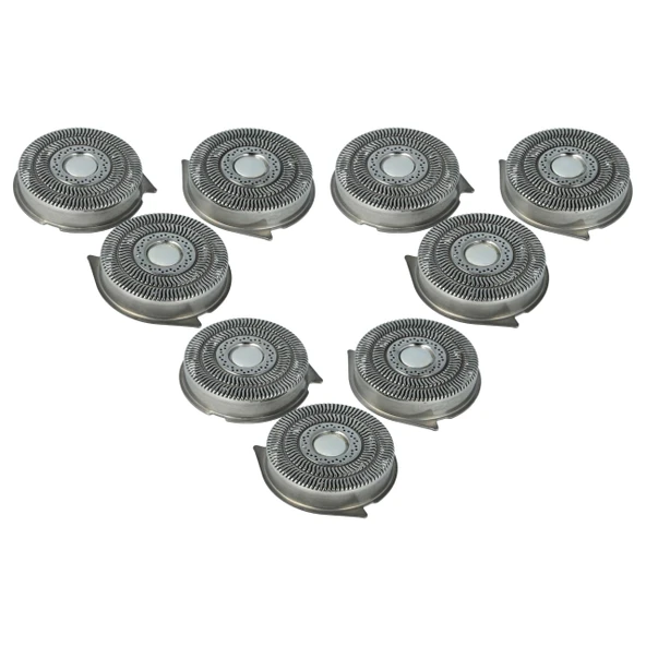 Philips HQ8150, HQ8142, HQ8100, HQ8155, HQ8141, HQ8140, HQ8160 elektrikli tıraş makinesiyle uyumlu vhbw 9x yedek tıraş başlıkları, gümüş ürün görseli 1