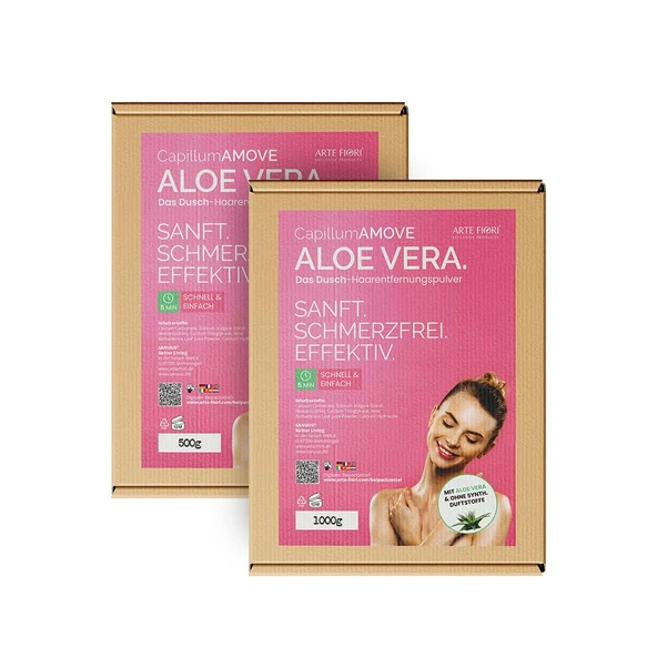 Capillum AMOVE Aloe Vera 3x500g epilasyon kremi samimi bölge kadın - nazik epilasyon tozu kadınlar ağrısız duş samimi epilasyon kremi katkı maddesi içermeyen nötr kokulu kadınlar ürün görseli 1