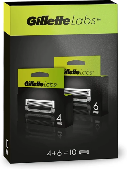 Gillette Labs Erkekler için Peeling Barlı Gillette, 10 Yedek Lamesgillettelabs for Men Peeling Bar by Gillette, 10 Yedek, 6 + 4 Bıçak ürün görseli 1