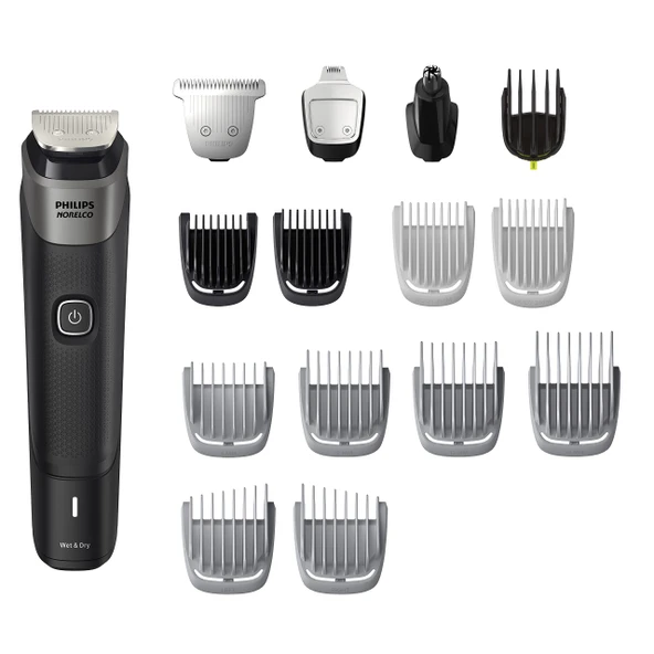 Yeni Philips Norelco Multigroom Series 5000 18 Parça, Erkekler için Sakal Yüz, Haar, Vücut ve Mahrem Saç Kesme Makinesi - Bıçaksız Yağlı MG5910/49 ürün görseli 1