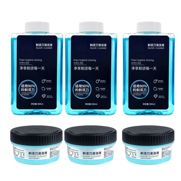 Philips S7735/S8850/S7832/S9935/S9936, CC13 Elektrikli Tıraş Makinesi Temizleme Sıvısı, 300MLX3, 170MLX3 ile uyumludur, Bıçakları yağlar, Kokuları giderir ürün görseli 1
