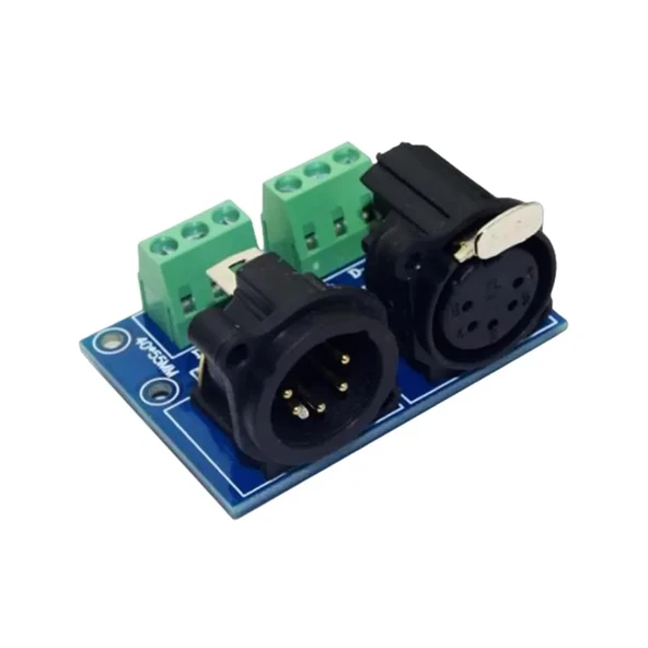 TADZKKIWM XLR 3 Pin LED Terminal Adaptörü 5 Pin XLR3-3P RJ45-3P XLR5-3P ADDR2 Dekoder Aksesuarları Röle Anahtarı Denetleyicisi (XLR5-3P) ürün görseli 1