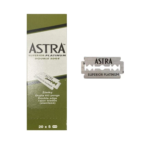 Astra Superior Platinum Çift Kenarlı (DE) Tıraş Bıçağı - 100 bıçak ürün görseli 1