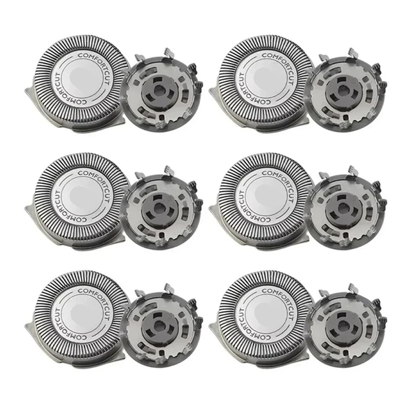 Philips tıraş makineleriyle uyumlu ıslak ve kuru tıraş başlıkları, 550, S520, S510, SH30/5 ve S5000 (6 adet) modelleri için yedek tıraş başlıkları (2/4/6 adet). ürün görseli 1