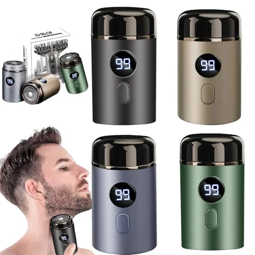 Yeni Taşınabilir Elektrikli Mini Tıraş Makinesi, Taşınabilir Elektrikli Mini Tıraş Makinesi, Kapsül Jilet, Kadın Erkek için USB Yıkanabilir Seyahat Islak Kuru Tıraş Makinesi (4'lü Paket) ürün görseli 1