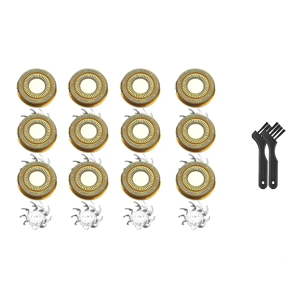 Tıraş Makineleri için Yedek Bıçaklar, Skull Tıraş Makinesiyle Uyumlu, Pitbull Gold PRO Fırça, Pitbull Tıraş Makinesi Yedek Bıçağı, Skull Tıraş Bıçakları (Altın 12 adet) ürün görseli 1