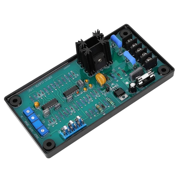 Otomatik Voltaj Regülatörü AVR GAVR - 15C |±%0,5 Jeneratörler/Endüstriyel Ekipmanlar için Gerilim Kararlılığı |15A Devre, 160-260VAC Giriş, Yumuşak Başlangıç ürün görseli 1