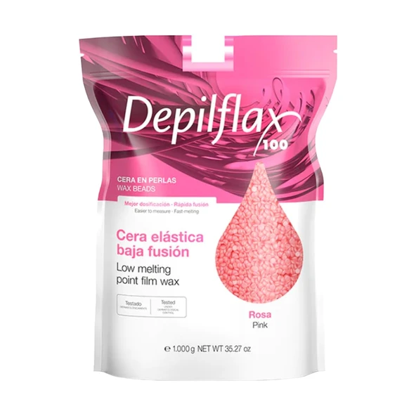 DEPILFLAX 100 NİŞ SICAKLIĞI İÇİN ELASTİK YAŞAM PİLAVERİ İNCİ PEMBE PEMBE 1000 G ürün görseli 1