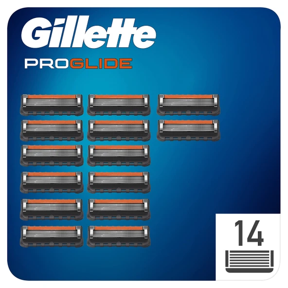Gillette Fusion ProGlide Erkek Tıraş Bıçağı, Hassas Düzelticili, 14'lü Yedek Bıçak Paketi (Posta Kutusuna Uygun) ürün görseli 1