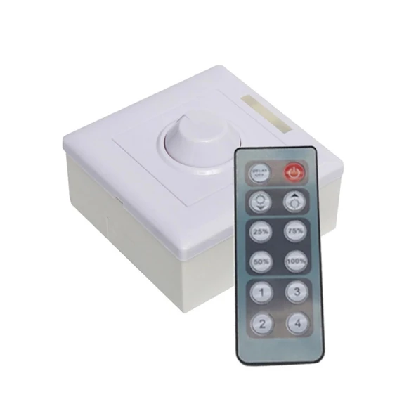 TADZKKIWM 1 Adet DC 12V 24V 16A Kızılötesi Uzaktan Kumanda LED Dimmer 12 Düğme Parlaklık Kontrol Cihazı Ayarlanabilir Vida ile ürün görseli 1