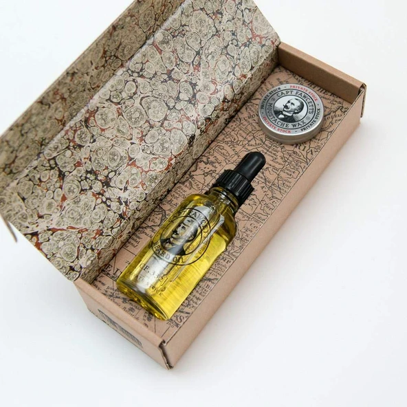 Paket Regalo Aceite ve Cera Bigote Özel Stok Kaptan Fawcett ürün görseli 1
