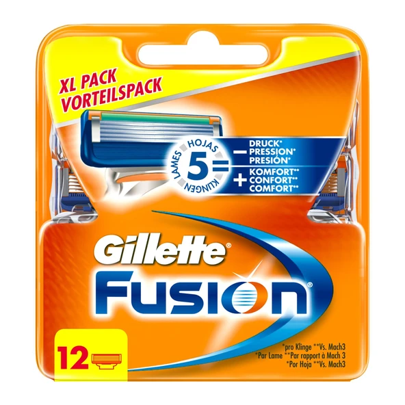 Üretimi durdurulan model Gillette Fusion tıraş bıçakları, 1'li paket (1 x 12 parça) ürün görseli 1