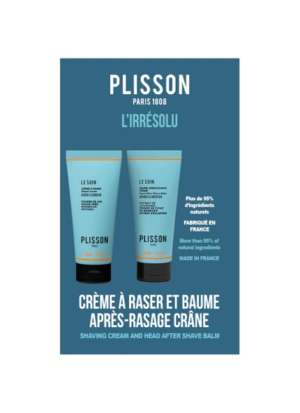 Plisson - Doğal tıraş sonrası balsamı - tüm cilt tipleri - %97 doğal kökenli içerikler, yabani anne, ev pırasası, dikenli armut ve aloe vera - 100 ml (tıraş sonrası balsamı + yaşlanma karşıtı krem) ürün görseli 1