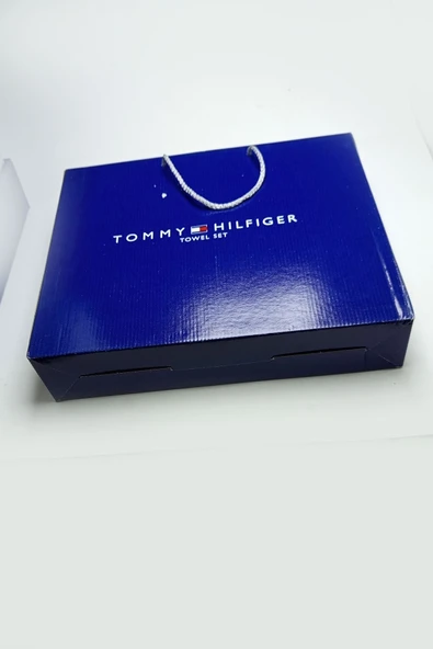 Tommy Hilfiger Orijinal Kutulu 2'li Banyo ve Plaj Havlu Seti (El/Yüz ve Vücut) ürün görseli 1