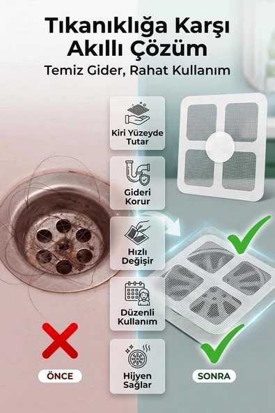Gider Kapatıcı Pislik Tutucu Kendinden Yapışkanlı Gider Kapağı ürün görseli 1