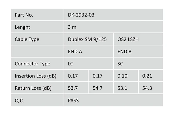 Digitus Fiber Optik Singlemode Sarı (3m) - Resim 3