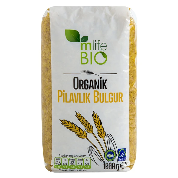 M Life Bio Organik Pilavlık Bulgur 1 Kg (8'li Paket) ürün görseli 1