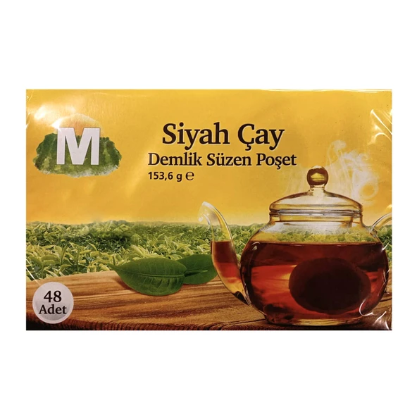 Migros Demlik Poşet Siyah Çay 48 x 3.2 G (8'li Paket) ürün görseli 1