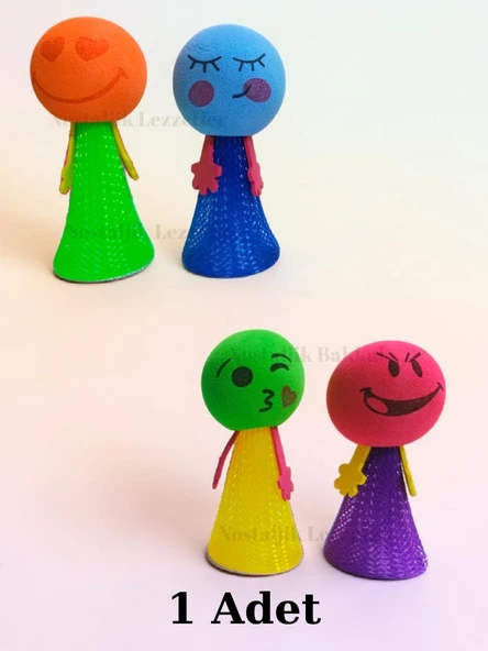 Zıplayan Oyuncak Emojili Zıp Zıp Oyun 1 Adet Pinyata İçi Parmaklara Takılan Emoji Top Bas Fırlat ürün görseli 1