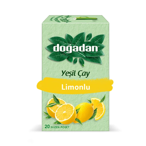 Doğadan Yeşil Çay Limonlu 20'li 34 G (8'li Paket) ürün görseli 1