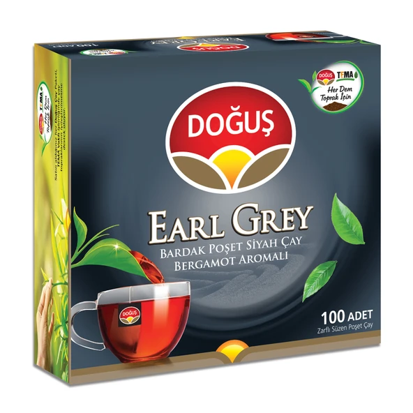 Doğuş Earl Grey Bardak Poşet Çay 100'lü 200 G (4'li Paket) ürün görseli 1