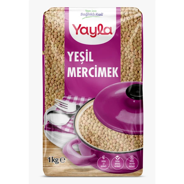 Yayla Yeşil Mercimek 1 Kg (5'li Paket) ürün görseli 1
