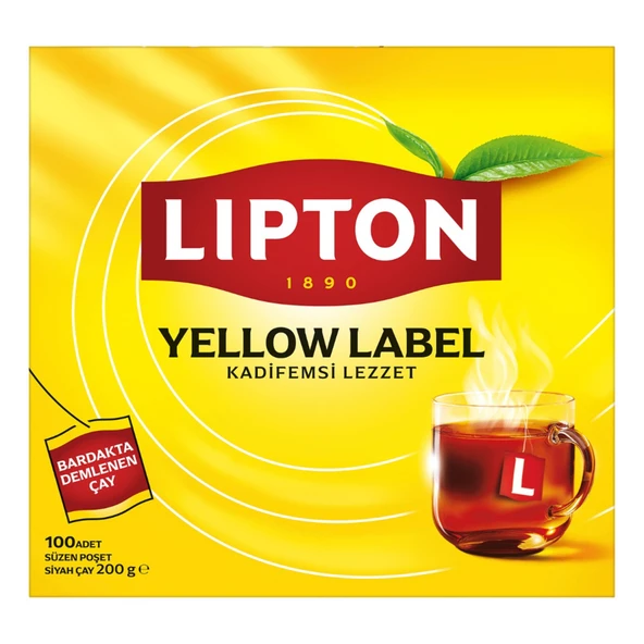 Lipton Yellow Label Bardak Poşet Çay 100'lü 200 G (7'li Paket) ürün görseli 1
