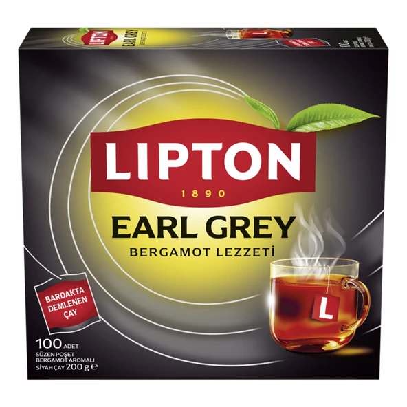Lipton Earl Grey Bardak Poşet Çay 100'lü 200 G (3'li Paket) ürün görseli 1