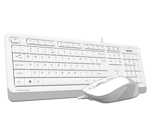 A4-Tech Kablolu Set Beyaz (F1010-B) - Resim 2