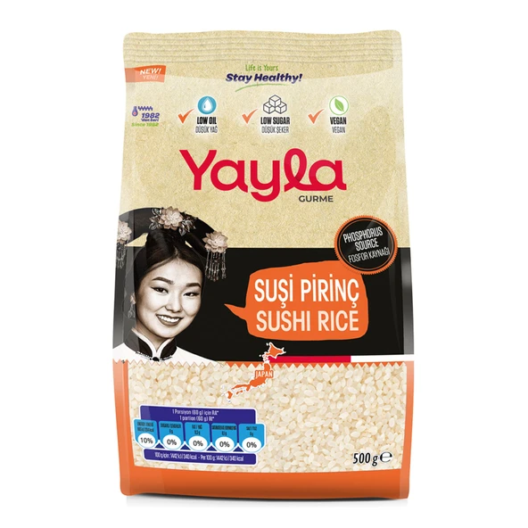 Yayla Gurme Sushi Pirinci 500 G (8'li Paket) ürün görseli 1