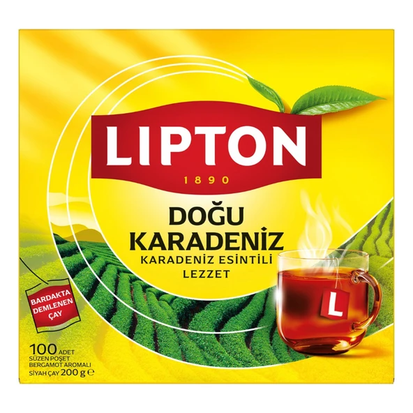 Lipton Doğu Karadeniz Bardak Poşet Çay 100'lü 200 G (3'li Paket) ürün görseli 1
