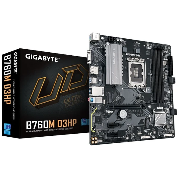 Gigabyte B760M D3HP D5 1700P Vga Hdmi Dp Usb3.2 ürün görseli 1