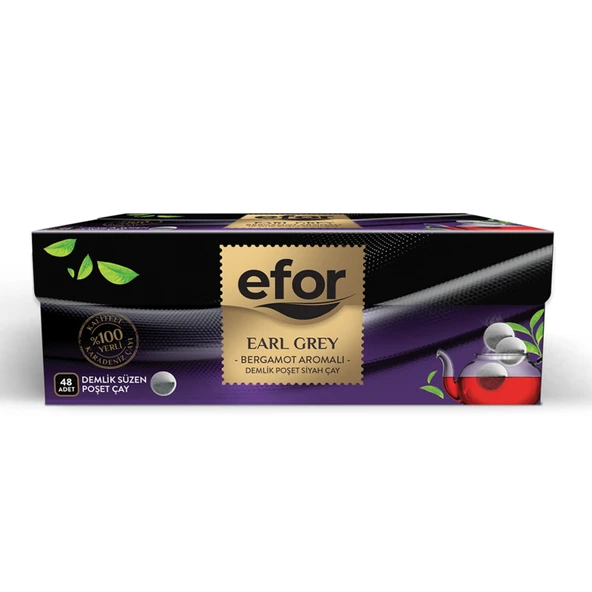 Efor Earl Grey Demlik Süzen Poşet Çay 48 x 3.2 G (7'li Paket) ürün görseli 1