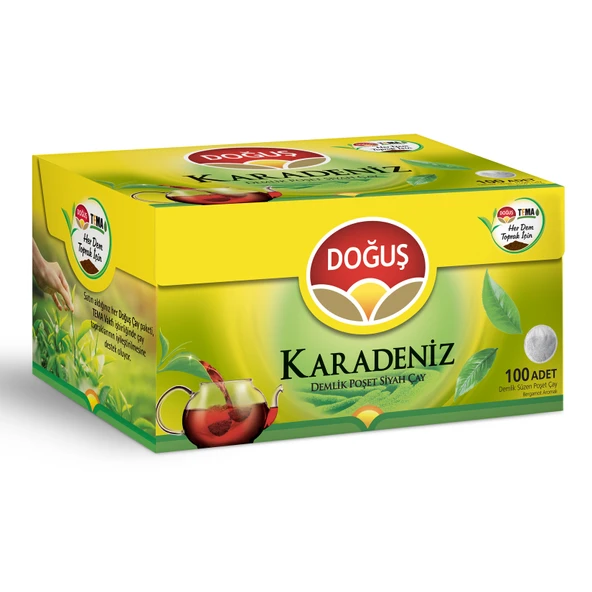 Doğuş Karadeniz Demlik Poşet Çay 100'lü 320 G (7'li Paket) ürün görseli 1