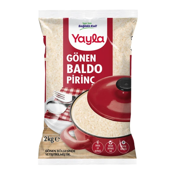 Yayla Baldo Pirinç Gönen Bölgesi Mahsulü 2 Kg (7'li Paket) ürün görseli 1